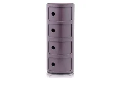 Cassettiera componibile a quattro elementi colore viola Kartell