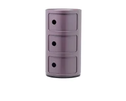 Cassettiera componibile a tre elementi colore viola Kartell