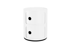 Cassettiera componibile recycled a due elementi colore bianco Kartell