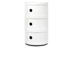 Cassettiera componibile recycled a tre elementi colore bianco Kartell