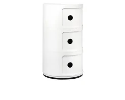 Cassettiera componibile recycled a tre elementi colore bianco Kartell