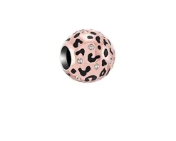 Charm colori argento macchia di leopardo Chamilia