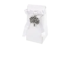 Ciondolo albero della vita con cristallo, scatola e confetti Selezione zanolli