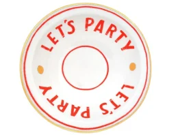 Ciotola the club porcellana let's party rosso Bitossi home