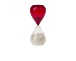 Clessidra vetro di murano pagliesco e rosso Venini