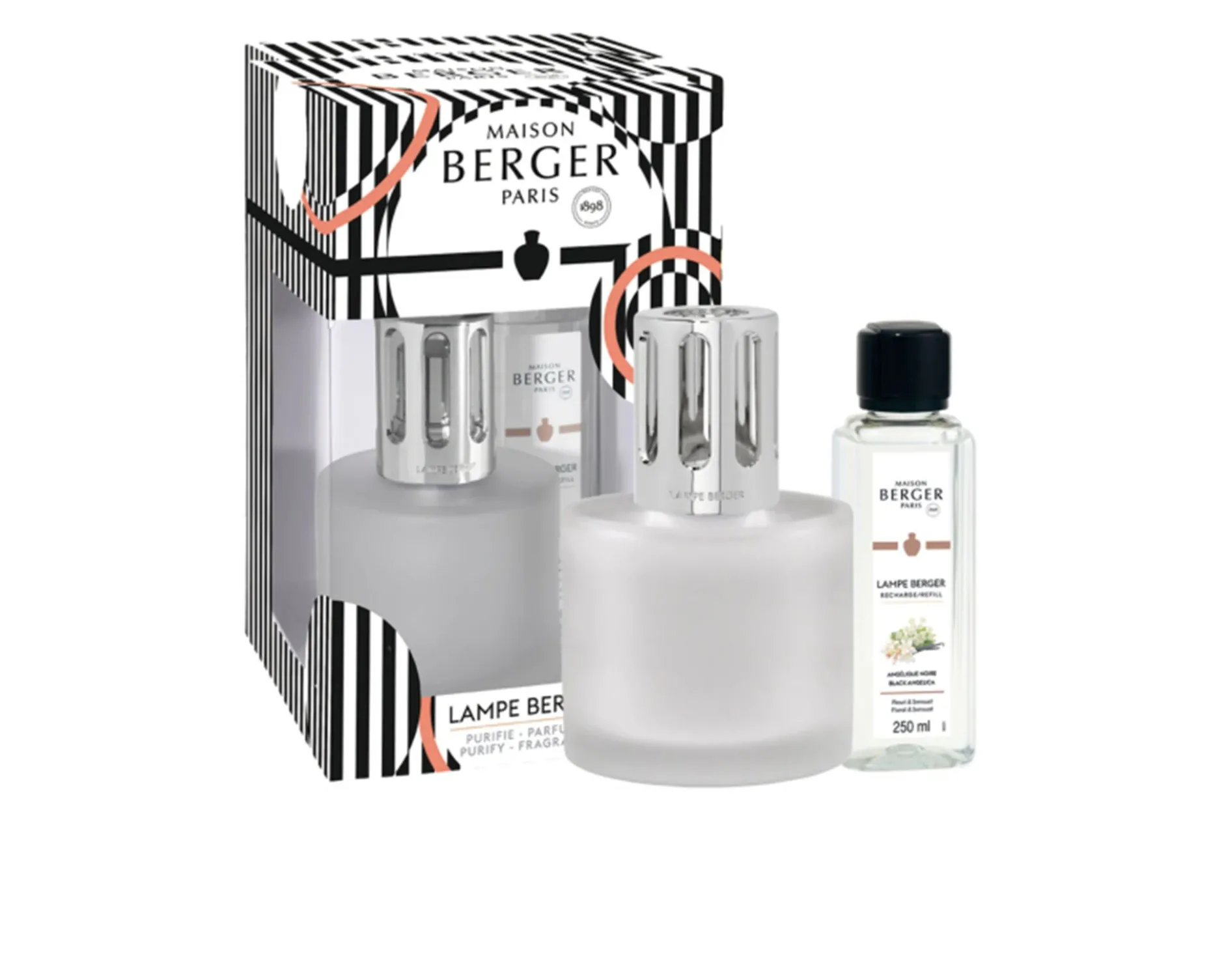 Cofanetto lampada catalitica illusion givree con profumo 250 ml angelique noire Maison berger paris