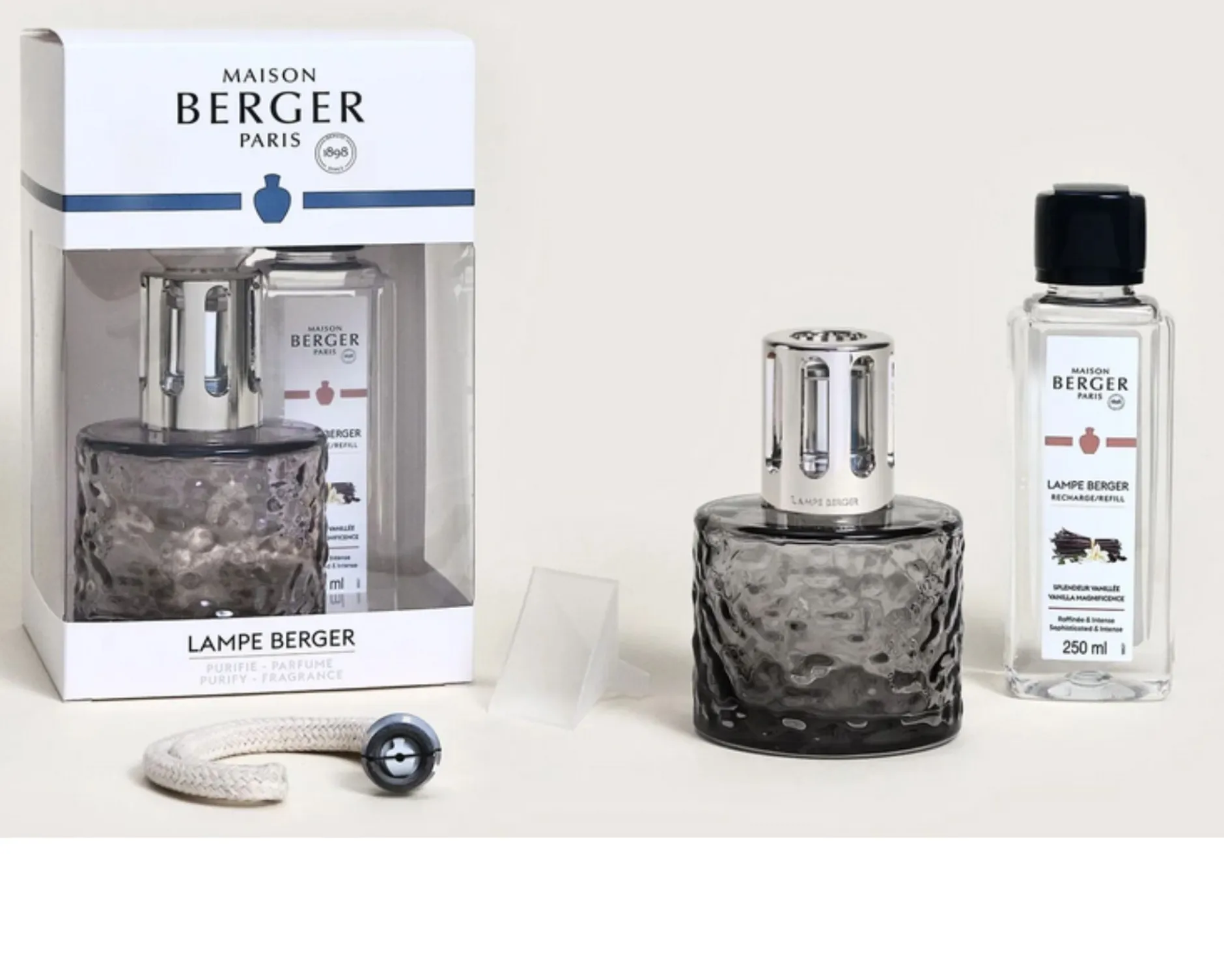 Cofanetto lampada catalitica mirage noire con profumo 250 ml splendeur vanille Maison berger paris