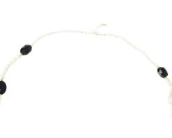Collana argento con perla barocca e agata nera Selezione zanolli
