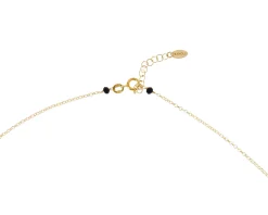 Collana argento dorato con chips di perle e agata nera Selezione zanolli