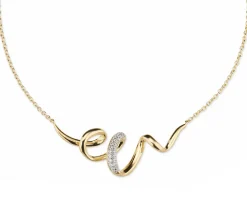 Collana argento dorato con cubic zirconia Sovrani