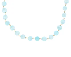 Collana argento dorato con selenite azzurra Selezione zanolli