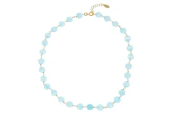Collana argento dorato con selenite azzurra Selezione zanolli