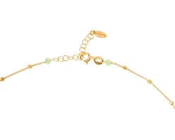 Collana argento dorato con spinello verde e palle lucide Selezione zanolli