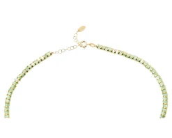 Collana argento dorato con tondi in ceramica verde acqua Selezione zanolli