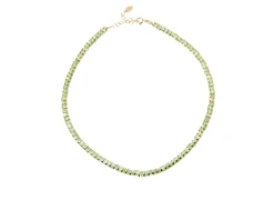 Collana argento dorato con tondi in ceramica verde acqua Selezione zanolli