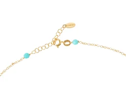 Collana argento dorato con turchese e palle lucide Selezione zanolli