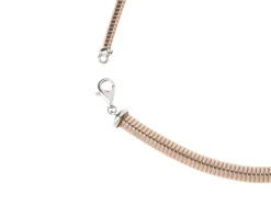 Collana argento tubogas con cristalli bianchi Selezione zanolli