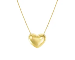 Collana armonica argento dorato cuore grande Nomination
