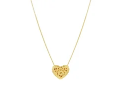 Collana armonica argento dorato cuore grande Nomination