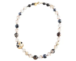 Collana aura vetro di murano nero Murrina murano venezia