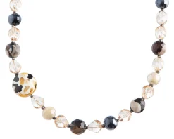 Collana aura vetro di murano nero Murrina murano venezia