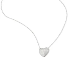 Collana cuore ottone con cubic zirconia Sovrani