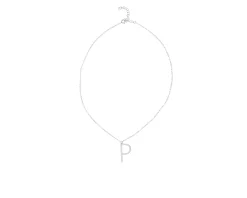 Collana dancing names argento con ciondolo lettera p in cubic zirconia Sovrani