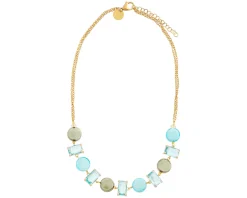 Collana girocollo sunset mirage vetro di murano acquamare e cristalli Murrina murano venezia