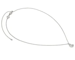 Collana life poetry argento luna con pavè di zirconi Nomination