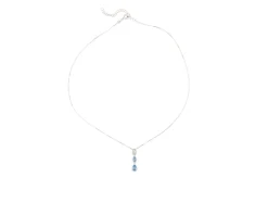 Collana luce argento con cubic zirconia e zirconi acquamarina Sovrani