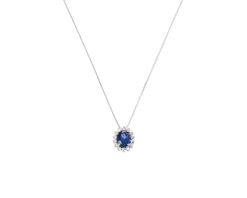 Collana oro 750‰ con zaffiro e diamanti Selezione zanolli
