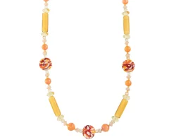 Collana tasnim vetro di murano ambra Murrina murano venezia