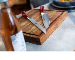 Coltello arrosto elegance acciaio con manico rosso Berkel
