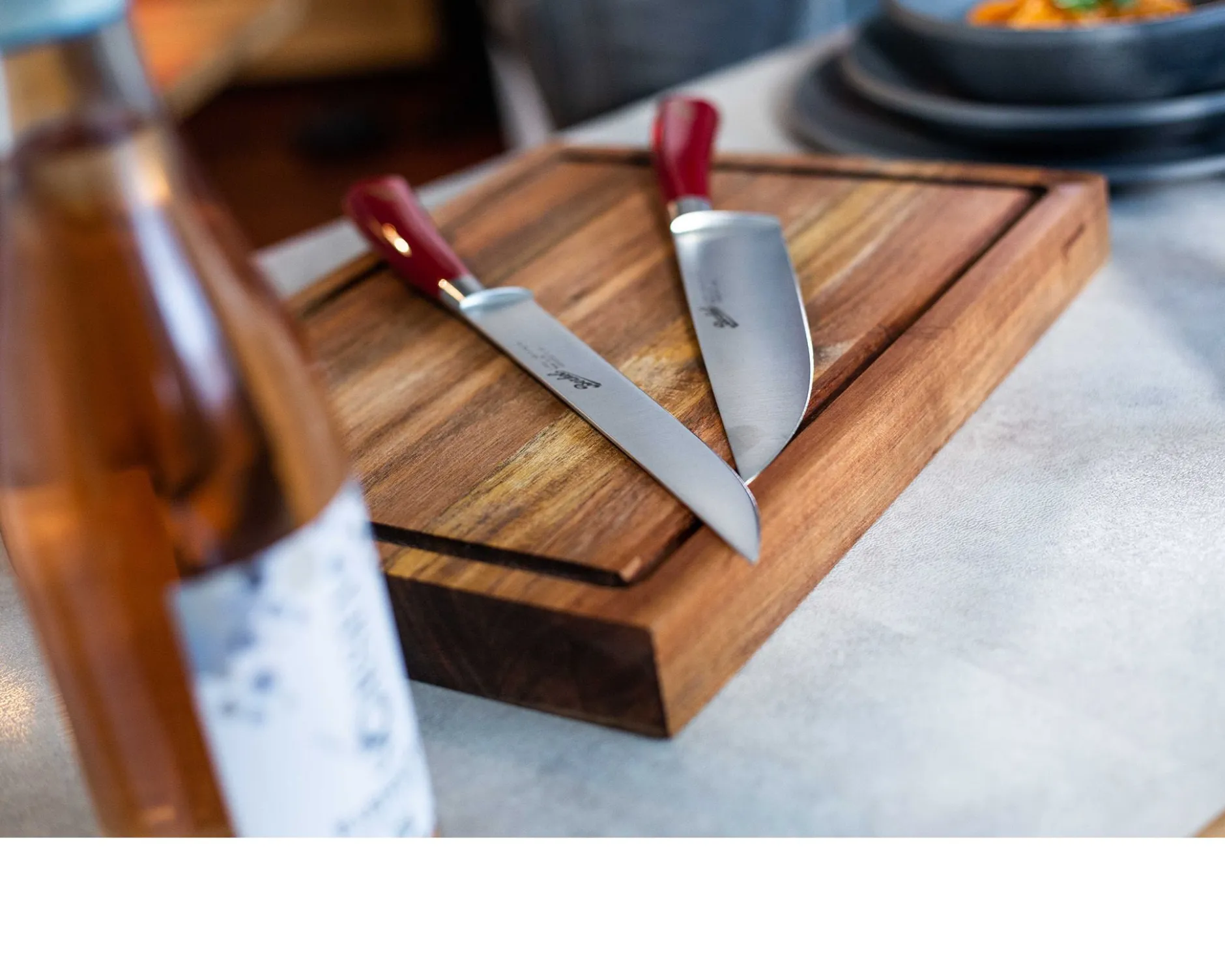 Coltello arrosto elegance acciaio con manico rosso Berkel