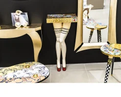 Console table lady's legs dipinta a mano Tom's drag