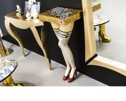 Console table lady's legs dipinta a mano Tom's drag