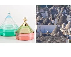 Contenitore da tavola trullo cristallo e fumè Kartell