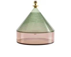 Contenitore da tavola trullo verde salvia e rosa Kartell