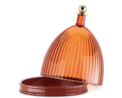 Contenitore la coupole ambra e mattone Kartell