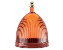 Contenitore la coupole ambra e mattone Kartell