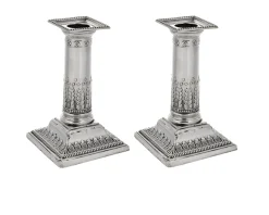 Coppia di candelieri argento sheffield (gb) fine xix secolo Selezione zanolli