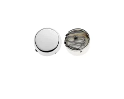 Copribottone argento rodiato liscio Selezione zanolli