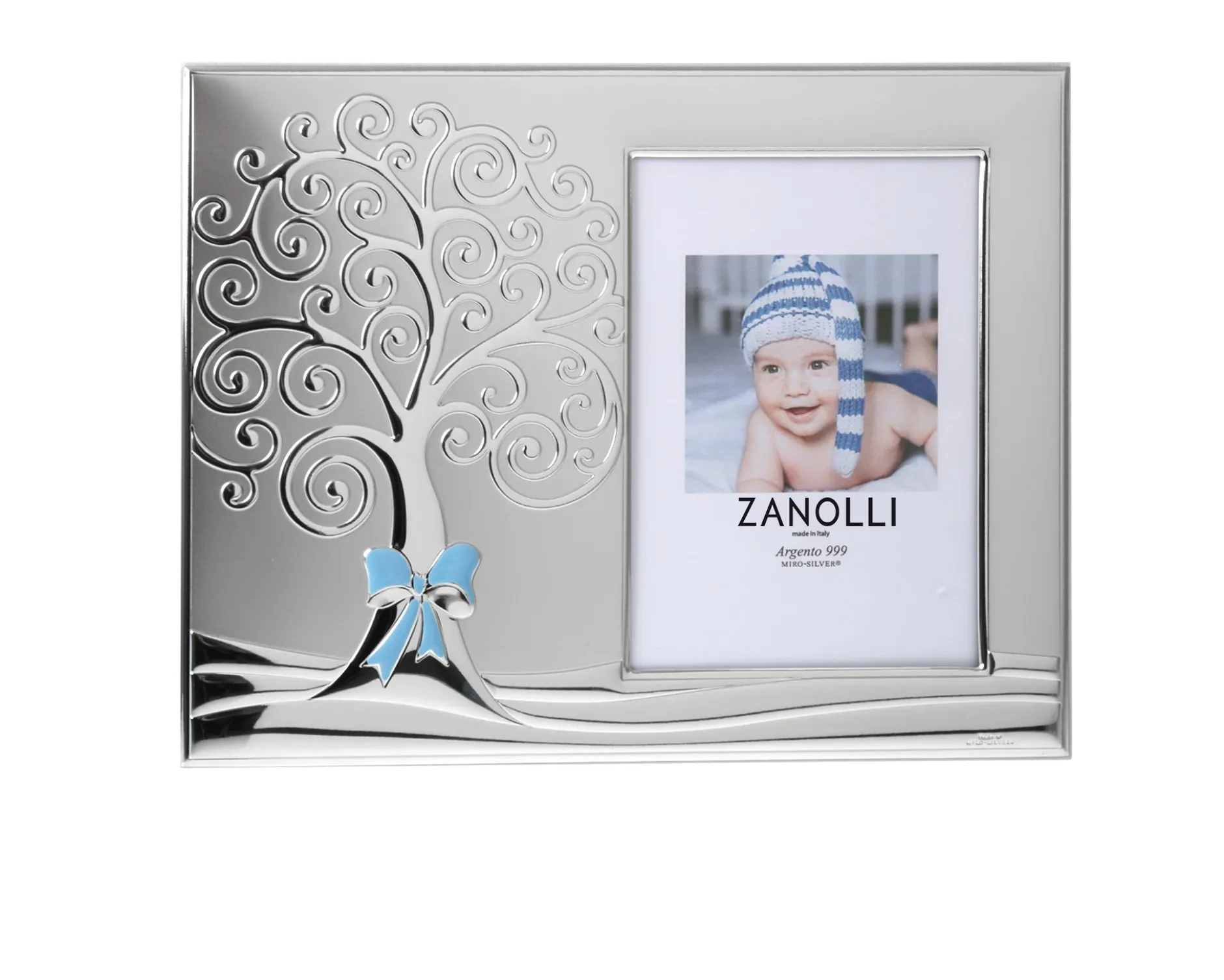 Cornice albero della vita argento pvd celeste Selezione zanolli