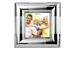 Cornice argento a fascia bombata con decorazione grana Selezione zanolli