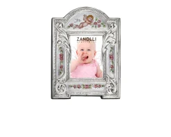 Cornice argento con decorazione floreale Selezione zanolli