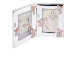 Cornice orsetti celesti argento pvd con kit per le impronte Selezione zanolli
