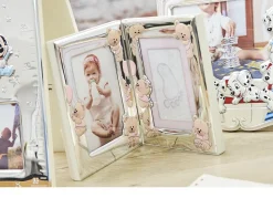 Cornice orsetti rosa argento pvd con kit per le impronte Selezione zanolli