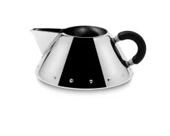 Cremiera 9096 acciaio con manico nero Alessi