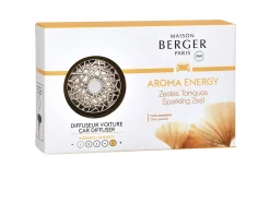 Diffusore auto aroma energy con fragranza zestes toniques Maison berger paris