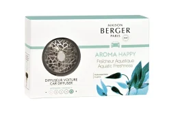 Diffusore auto aroma happy con fragranza fraicheur aquatique Maison berger paris
